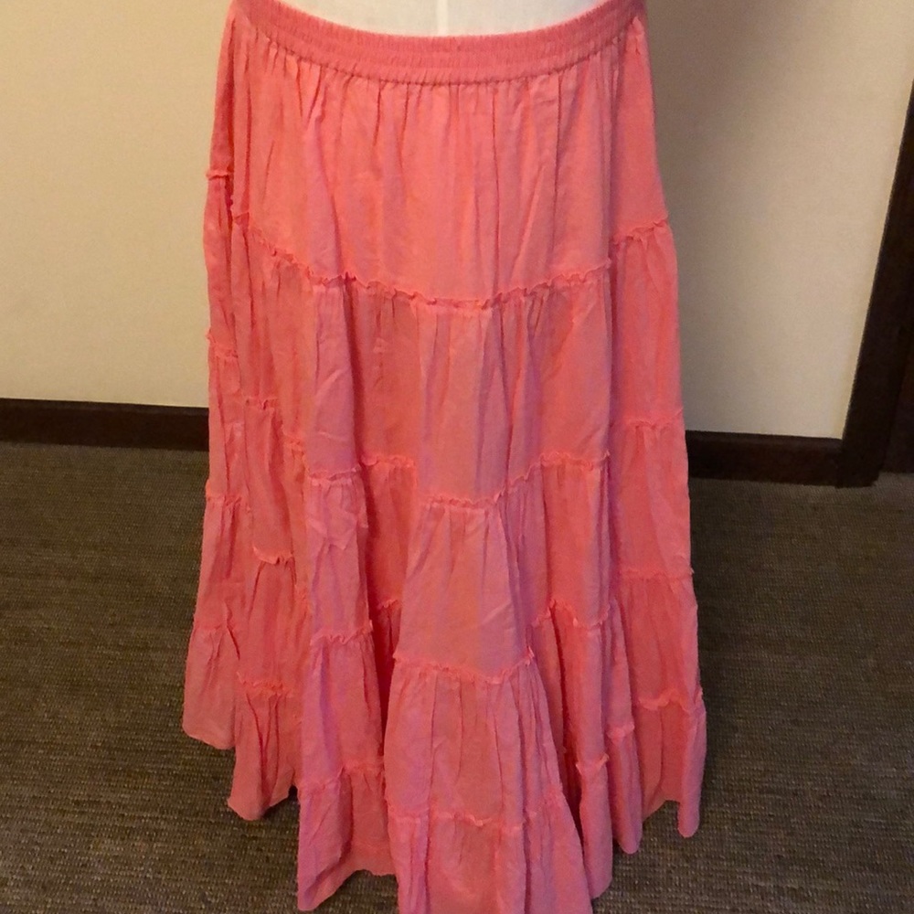 Peach long full-flowing skirt Size Large only $7